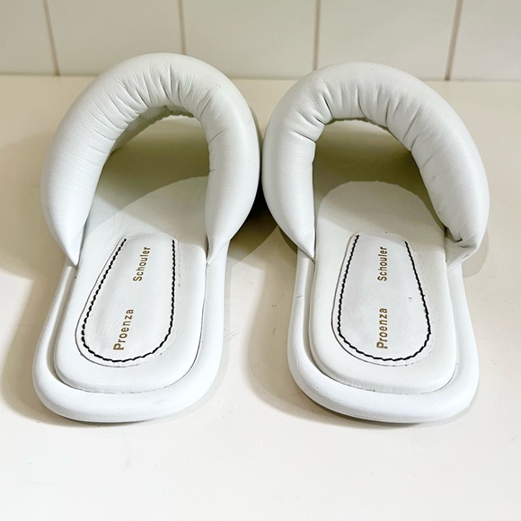 Proenza Schouler NWT Leather slip on sandals Made in Italy EU 36 US 6 white - Picture 2 of 8
